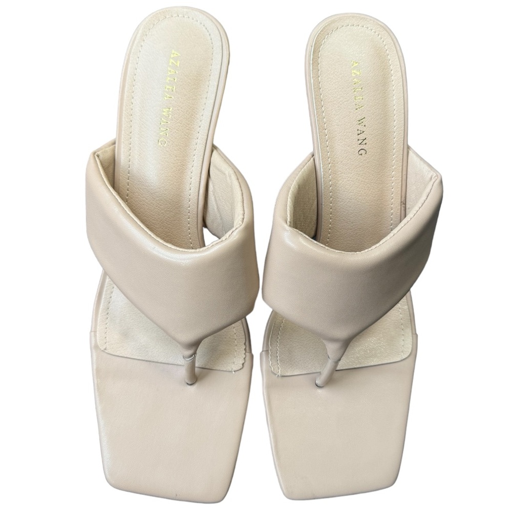 AZALEA WANG | SIZE 9 | NWOT | Sandal heels in cream/nude color